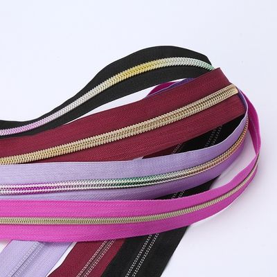 # 5 Dientes de arco iris de cierre de nylon para prendas de vestir vestimenta formal suburbana