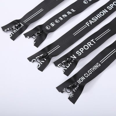 Cerradura automática de la cremallera de nylon con impresión deportiva para ropa bolsas de calzado a prueba de agua