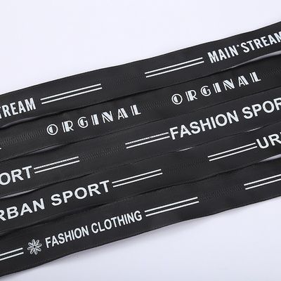 Cerradura automática de la cremallera de nylon con impresión deportiva para ropa bolsas de calzado a prueba de agua