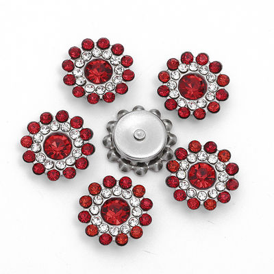 Accesorio China mayorista Rinestón Perla Diamante Cristal Botón de metal para prendas de vestir Centro de arco del cabello