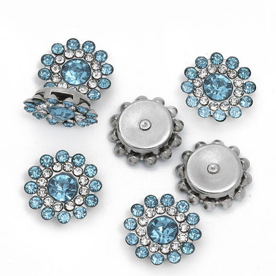 Accesorio China mayorista Rinestón Perla Diamante Cristal Botón de metal para prendas de vestir Centro de arco del cabello