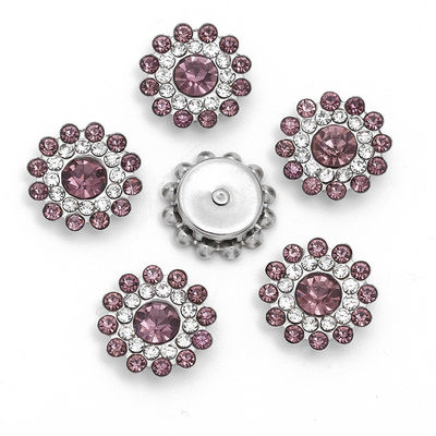 Accesorio China mayorista Rinestón Perla Diamante Cristal Botón de metal para prendas de vestir Centro de arco del cabello