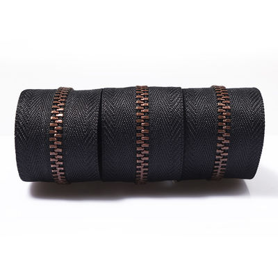 5# cierre de extremo anti-cobre cremalleras metálicas para ropa de mujer hombre chaqueta cremallera cremallera de metal personalizado