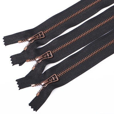 5# cierre de extremo anti-cobre cremalleras metálicas para ropa de mujer hombre chaqueta cremallera cremallera de metal personalizado