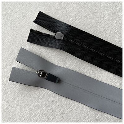 Cerradura resistente al agua TPU/PU, cerraduras impermeables con banda reflectante en dos lados para exteriores, chaqueta, prendas