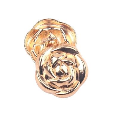 En forma de rosa de latón de metal de lujo logotipo de costura gancho botones para ropa abrigo