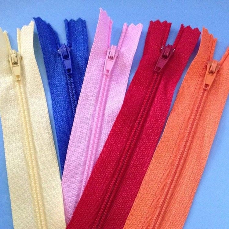 Accesorios de bolsas #3 #5 #7 #8 #10 Cadena de cremallera de nylon con tirador para bolsas chaqueta de cuero