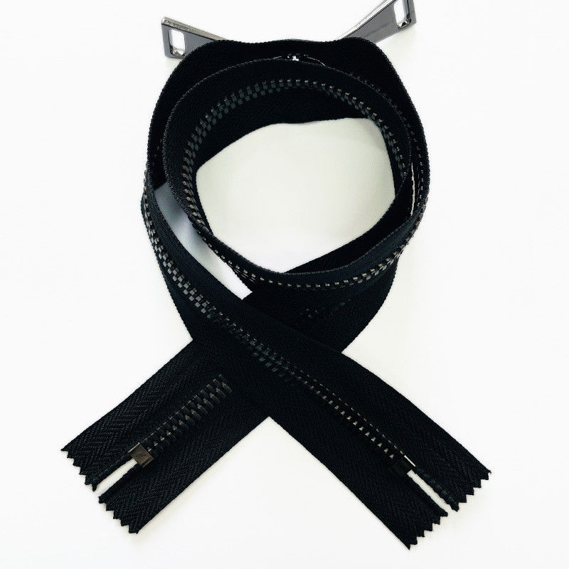Accesorios de costura de extremo abierto de dos vías Tipo 3# 5# 8# cinta personalizada de color tira de latón cremallera para tela