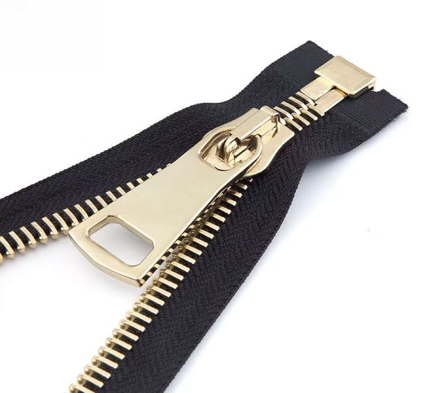 3#5#8#10#15#Zipper de metal de estilo europeo dientes finos dientes suizos dorados brillantes zipper de plata negro níquel tirador de cierre automático zipper de metal